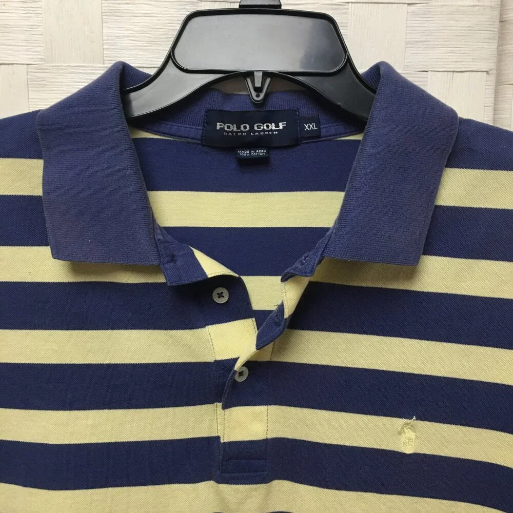 Vintage Polo Golf Ralph Lauren Striped Polo XXL